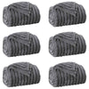 Vidaxl kleden 6 pcs donkergrijs 150 x 130 cm fleece