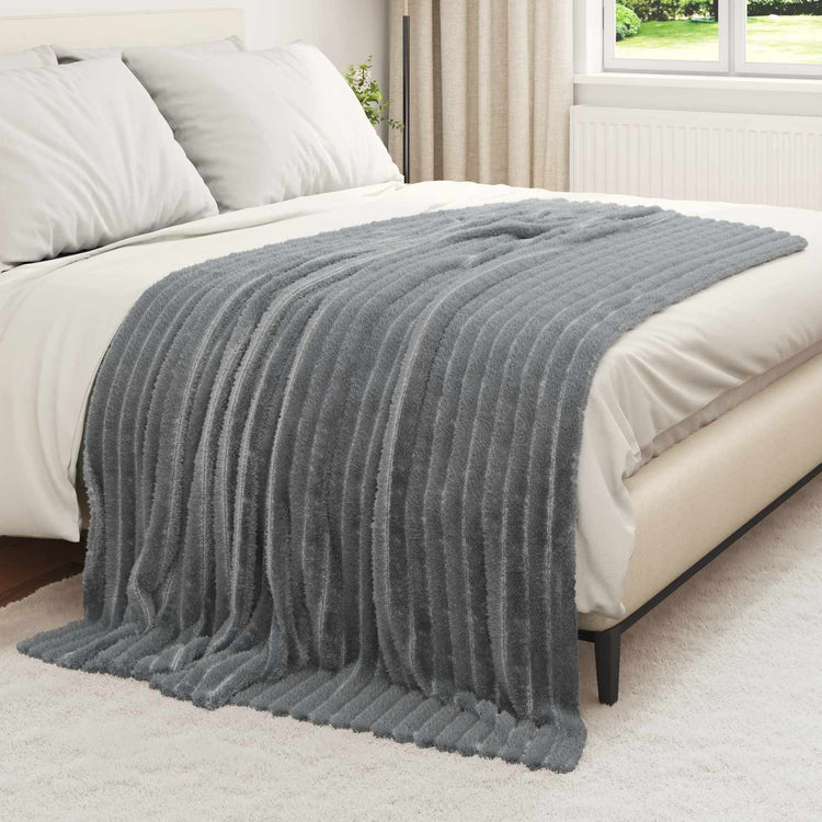 Vidaxl kleden 6 pcs donkergrijs 200 x 150 cm fleece