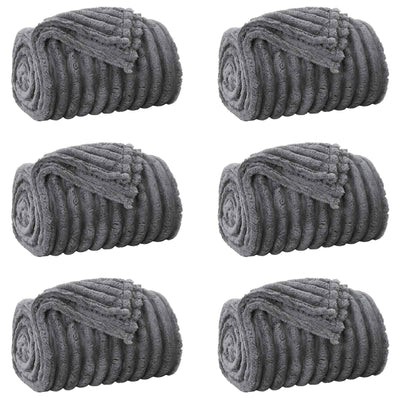 Vidaxl kleden 6 st donkergrijs 200 x 150 cm 4.75 kg fleece
