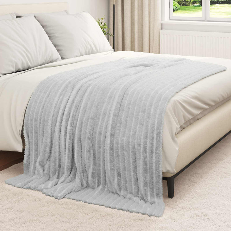 Vidaxl kleden 6 pcs grijs 200 x 150 cm fleece