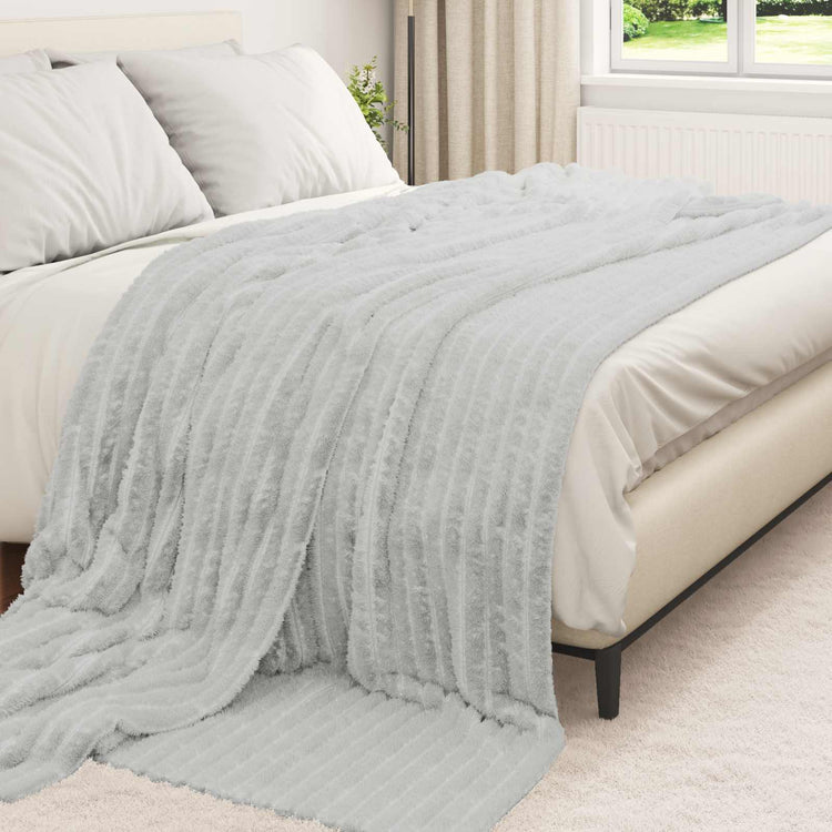 Vidaxl kleden 6 pcs grijs 270 x 240 cm fleece