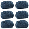 Vidaxl kleden 6 pcs marineblauw 270 x 240 cm fleece