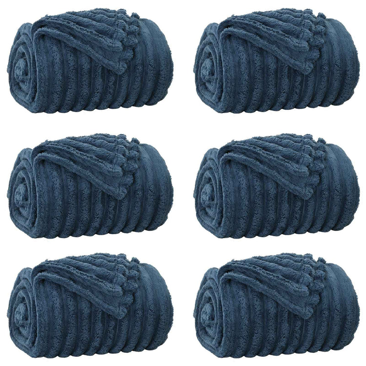 Vidaxl kleden 6 st marineblauw 270 x 240 cm 9.21 kg fleece