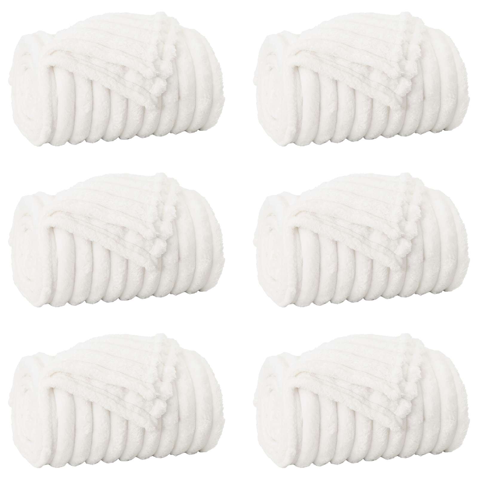 Vidaxl kleden 6 pcs wit 150 x 130 cm fleece