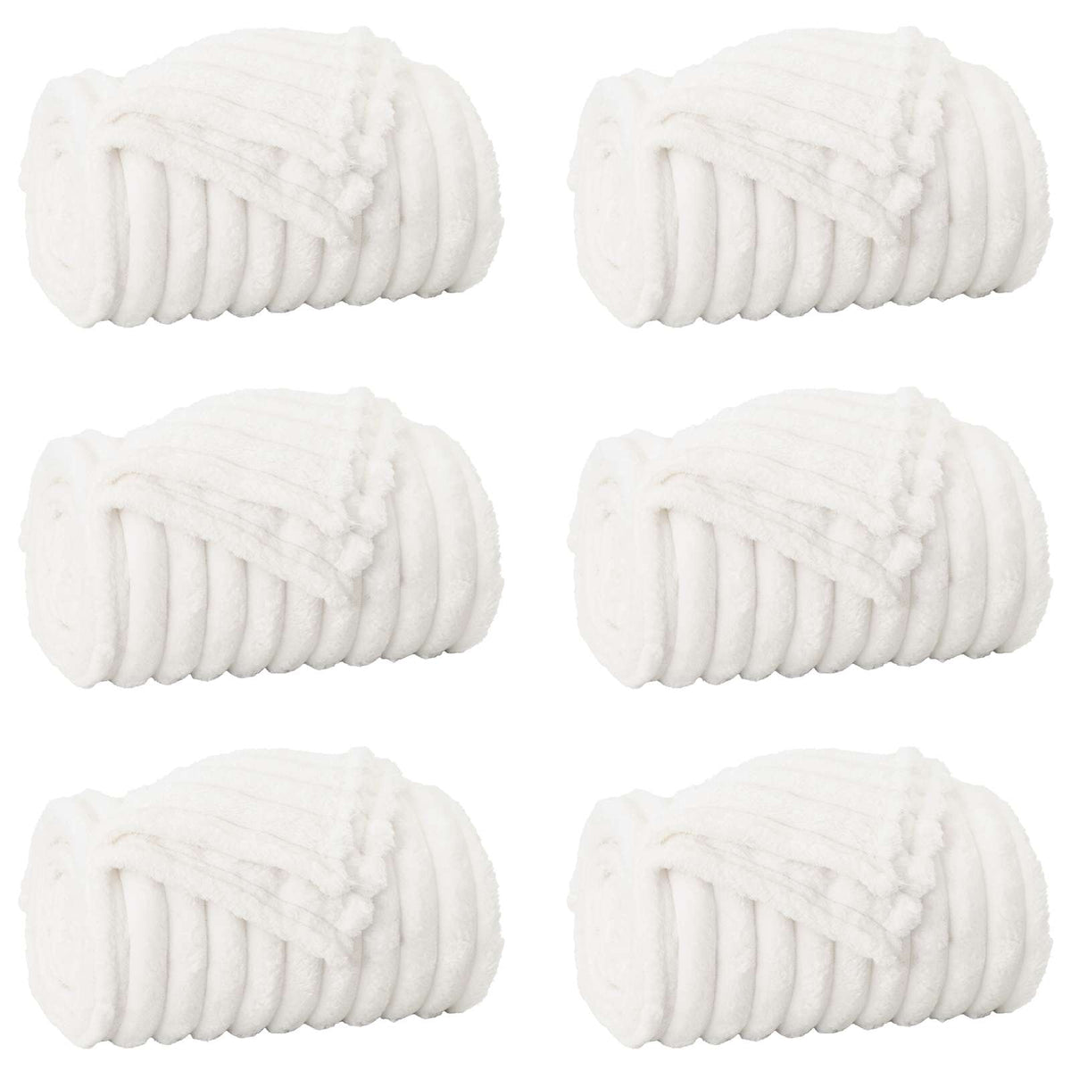 Vidaxl kleden 6 pcs wit 240 x 220 cm fleece