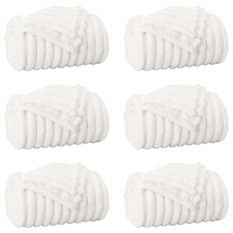 Vidaxl kleden 6 pcs wit 240 x 220 cm fleece