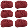 Vidaxl kleden 6 pcs bordeaux rood 240 x 220 cm fleece