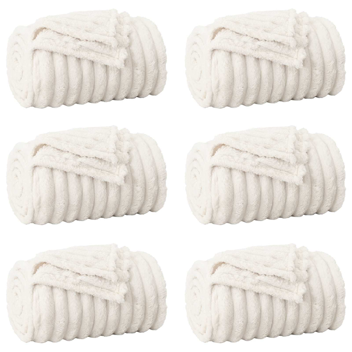 Vidaxl kleden 6 pcs crème 150 x 130 cm fleece