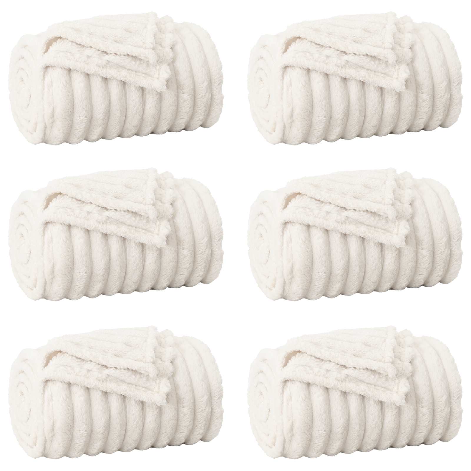 Vidaxl kleden 6 pcs crème 150 x 130 cm fleece