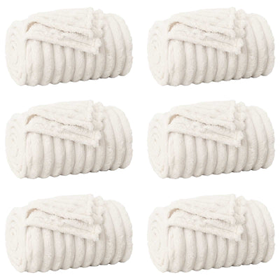 Vidaxl kleden 6 st crèmekleurig 150 x 130 cm 2.85 kg fleece