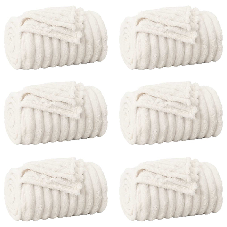 Vidaxl kleden 6 pcs crème 200 x 150 cm fleece