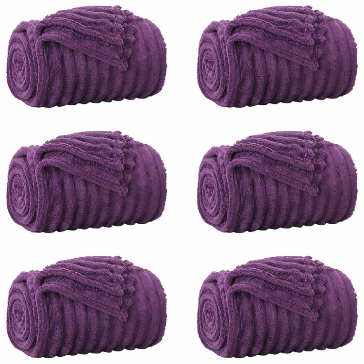 Vidaxl kleden 6 st paars 270 x 240 cm 9.15 kg fleece