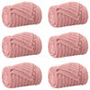Vidaxl kleden 6 pcs roze 150 x 130 cm fleece