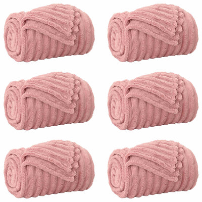 Vidaxl kleden 6 st roze 200 x 150 cm 4.75 kg fleece