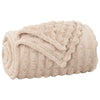 Vidaxl gooi deken beige 150 x 130 cm fleece