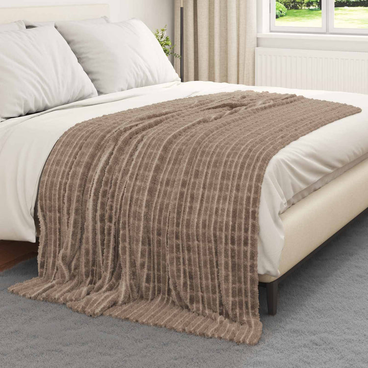 Vidaxl gooi deken kameel 200 x 150 cm fleece