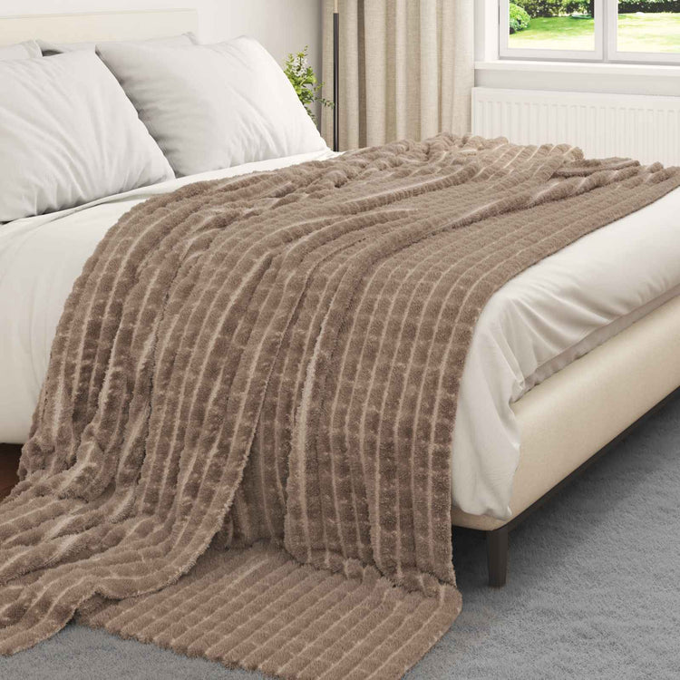 Vidaxl gooi deken kameel 270 x 240 cm fleece