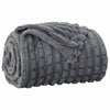 Vidaxl gooi deken donkergrijs 240 x 220 cm fleece