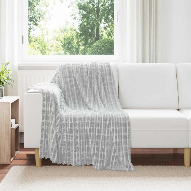 Vidaxl gooi deken grijs 150 x 130 cm 0.51 kg fleece