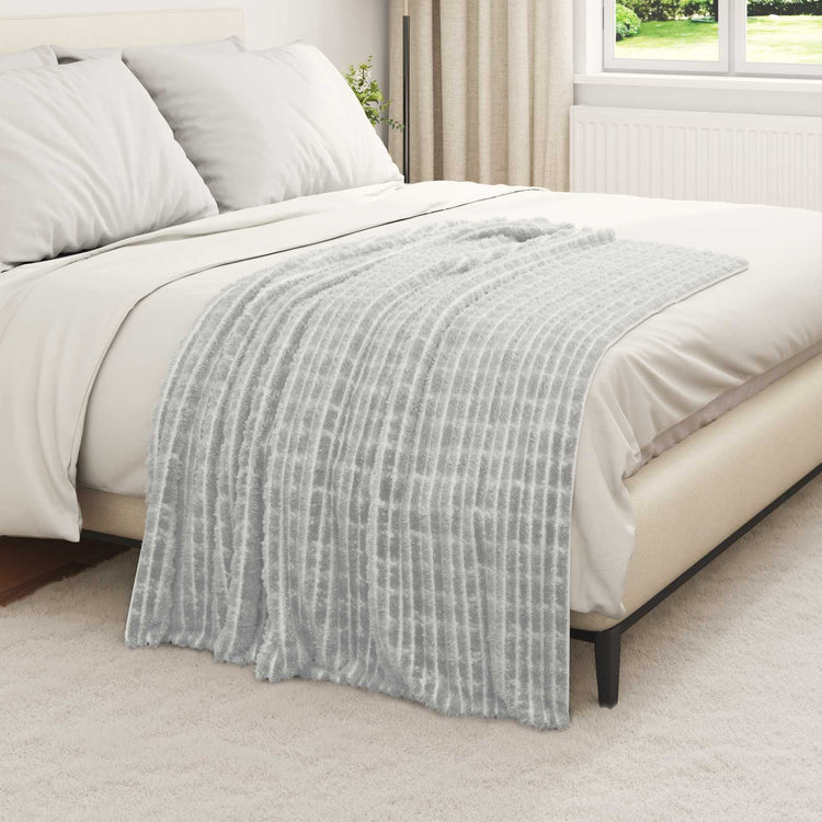 Vidaxl gooi deken grijs 150 x 130 cm 0.51 kg fleece