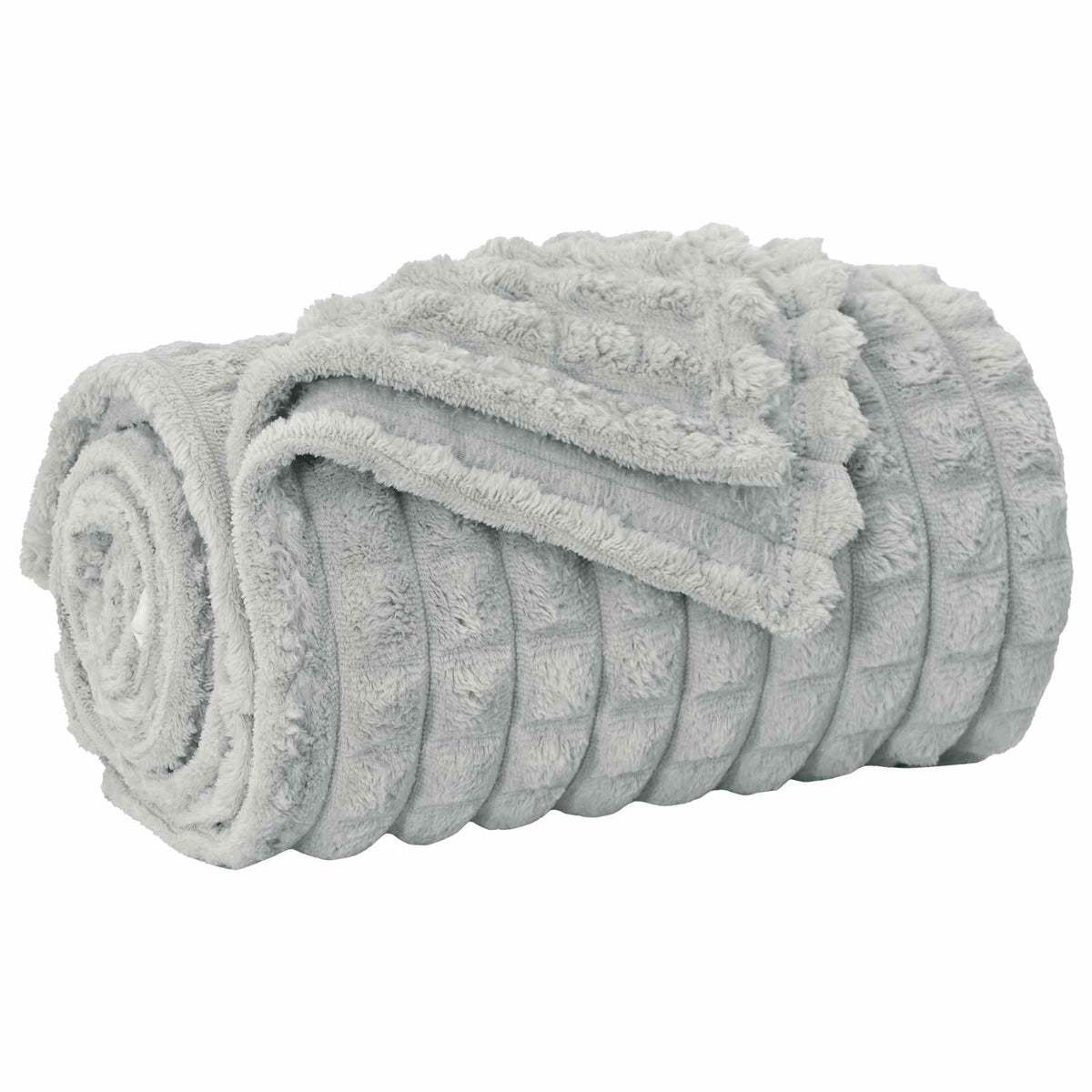Vidaxl gooi deken grijs 150 x 130 cm fleece