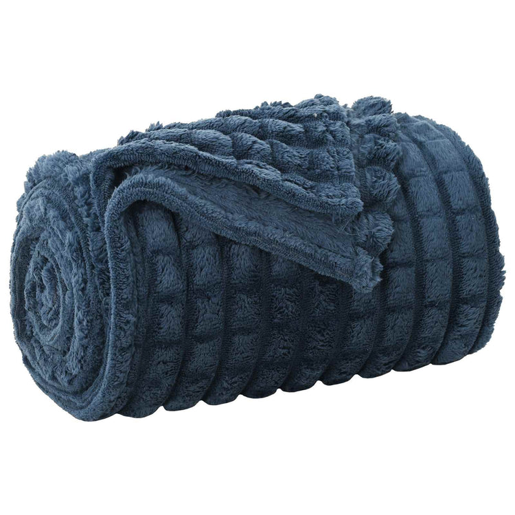 Vidaxl gooi deken marineblauw 240 x 220 cm 1.37 kg fleece