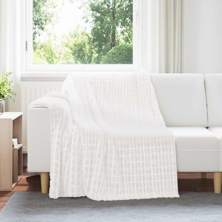 Vidaxl gooi deken wit 200 x 150 cm fleece