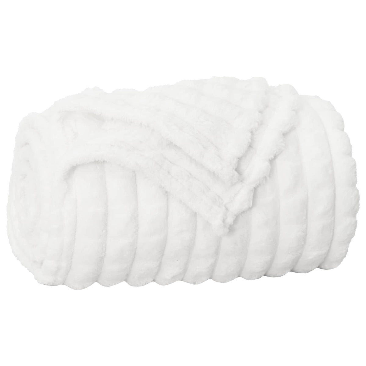 Vidaxl gooi deken wit 240 x 220 cm fleece