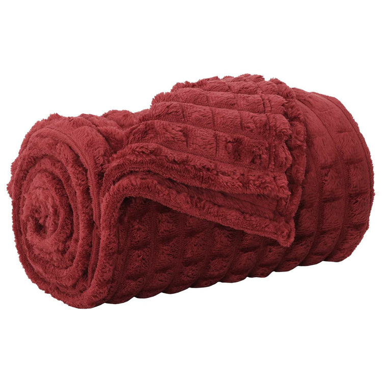 Vidaxl gooi deken bordeaux rood 150 x 130 cm 0.5 kg fleece