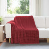 Vidaxl gooi deken bordeaux rood 200 x 150 cm fleece