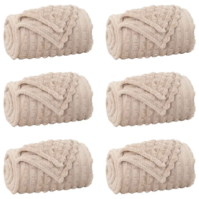 Vidaxl kleden 6 st beige 200 x 150 cm 4.5 kg fleece