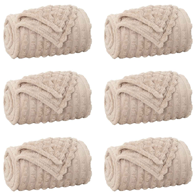 Vidaxl kleden 6 st beige 270 x 240 cm 10.5 kg fleece