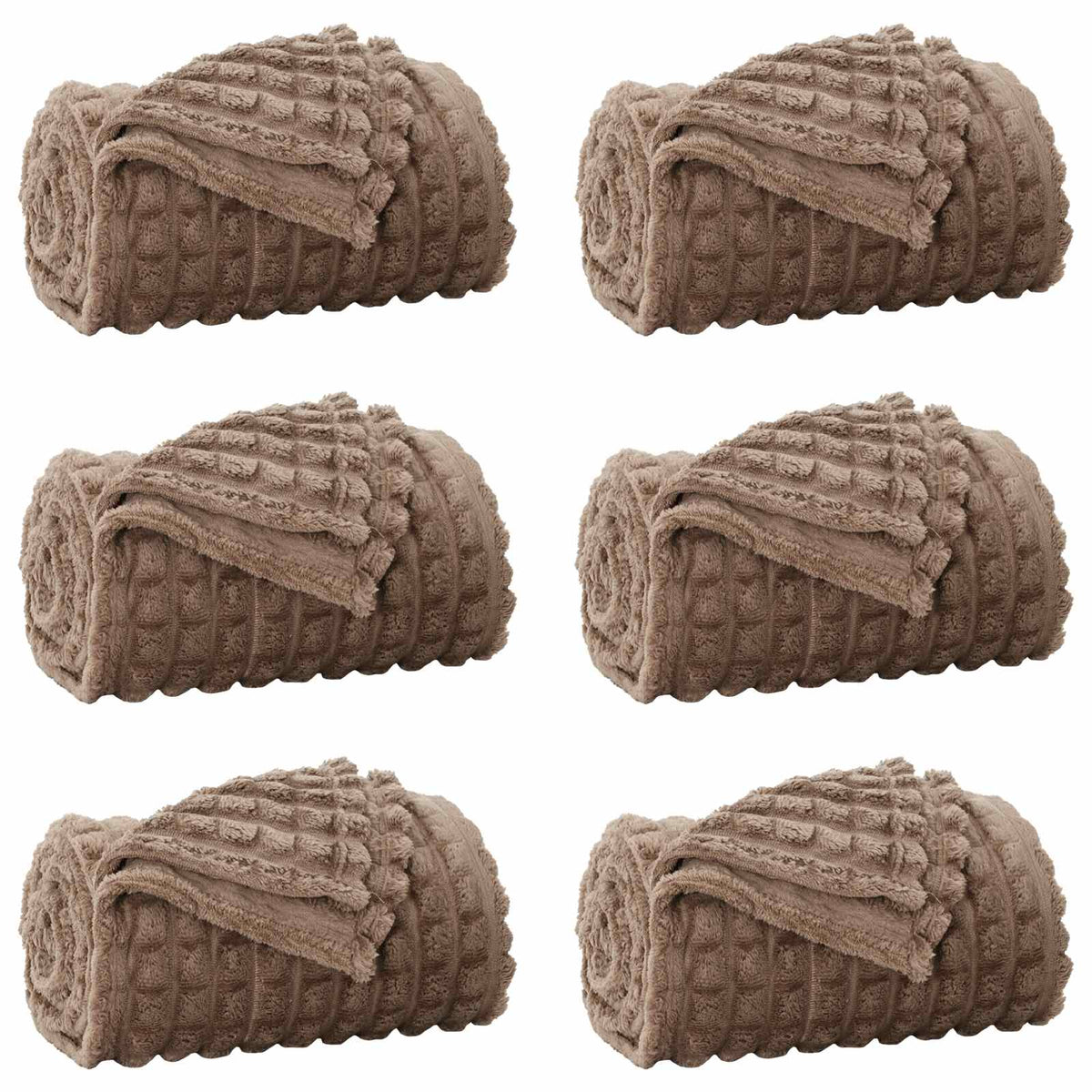 Vidaxl kleden 6 pcs kameel 270 x 240 cm fleece