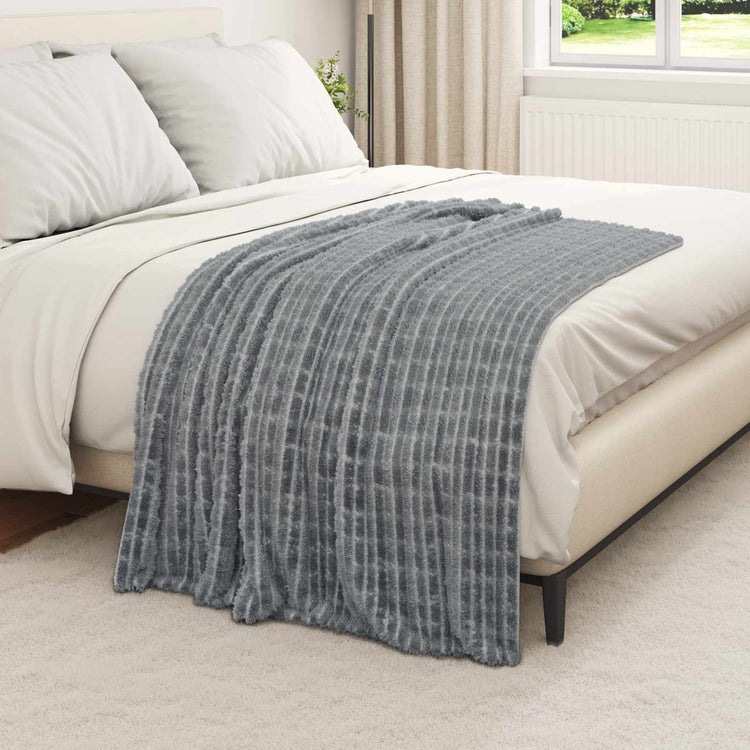 Vidaxl kleden 6 st donkergrijs 150 x 130 cm 2.75 kg fleece