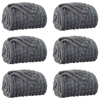 Vidaxl kleden 6 st donkergrijs 150 x 130 cm 2.75 kg fleece