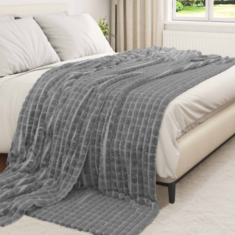 Vidaxl kleden 6 st donkergrijs 240 x 220 cm 9.17 kg fleece