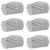 Vidaxl kleden 6 pcs grijs 150 x 130 cm fleece