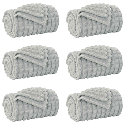 Vidaxl kleden 6 st grijs 200 x 150 cm 4.5 kg fleece