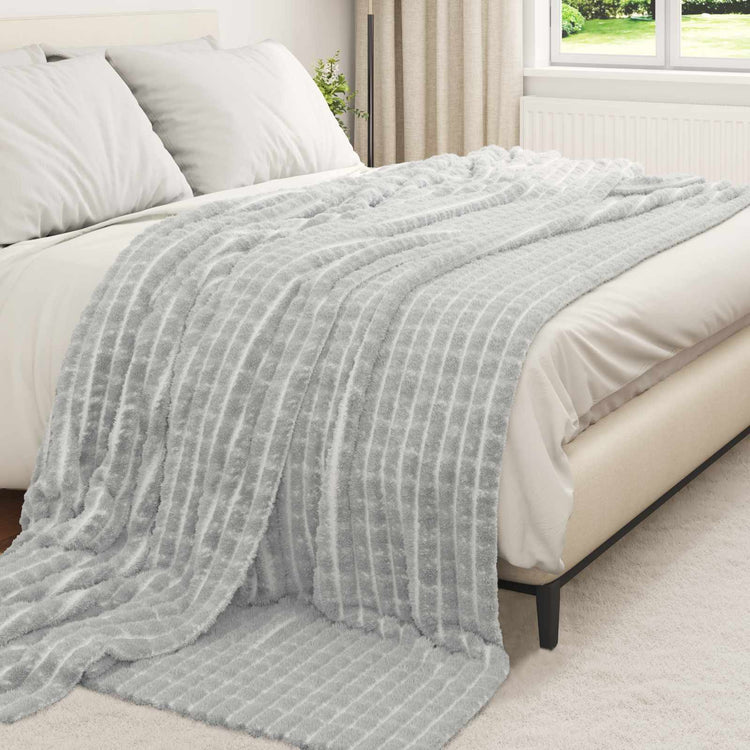 Vidaxl kleden 6 st grijs 240 x 220 cm 7.71 kg fleece