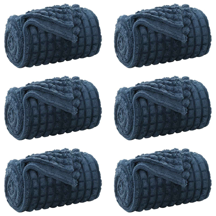 Vidaxl kleden 6 st marineblauw 200 x 150 cm 4.5 kg fleece