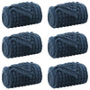 Vidaxl kleden 6 pcs marineblauw 240 x 220 cm fleece