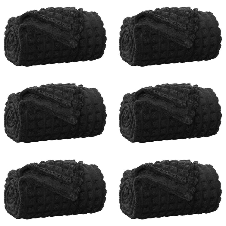 Vidaxl kleden 6 st zwart 240 x 220 cm 8.63 kg fleece