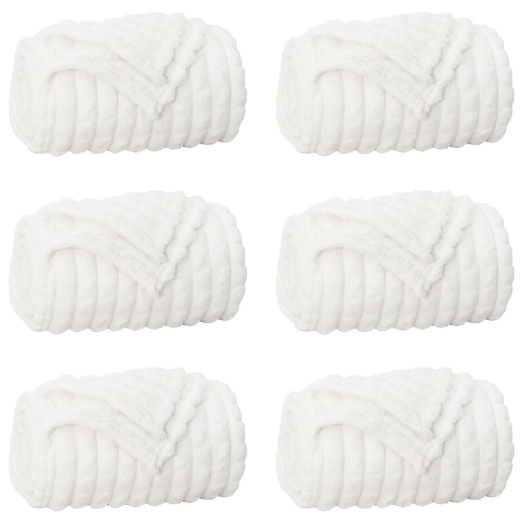 Vidaxl kleden 6 st wit 270 x 240 cm 8.9 kg fleece