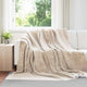 Vidaxl gooi deken beige 240 x 270 cm fleece