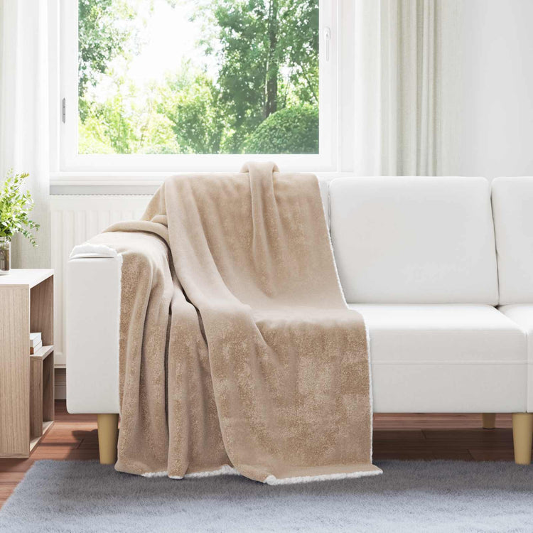 Vidaxl plaid camel 130 x 150 cm 1 kg fleece