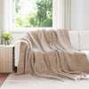 Vidaxl gooi deken kameel 240 x 270 cm fleece