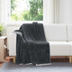 Vidaxl gooi deken donkergrijs 130 x 150 cm fleece