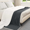 Vidaxl gooi deken donkergrijs 220 x 240 cm fleece