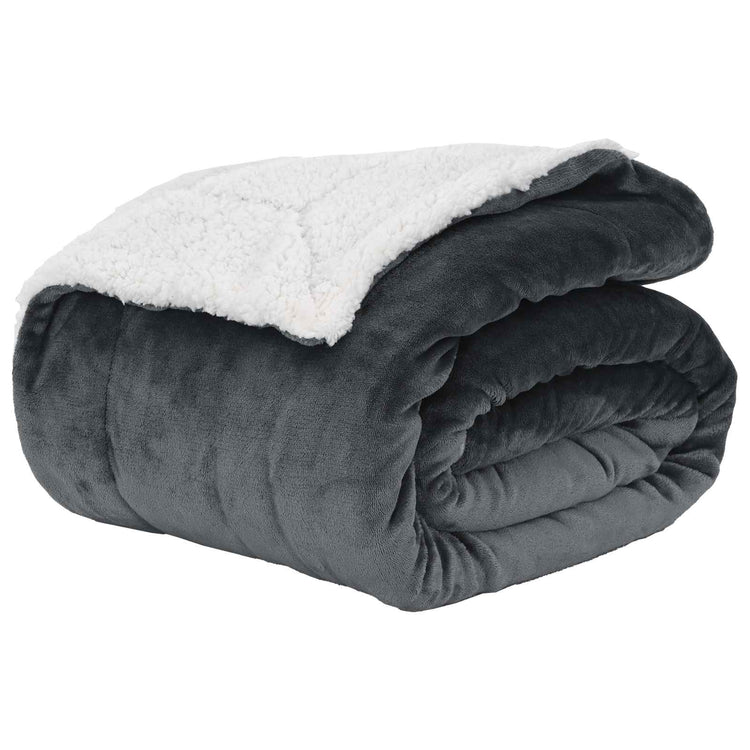 Vidaxl plaid donkergrijs 240 x 270 cm 3.17 kg fleece