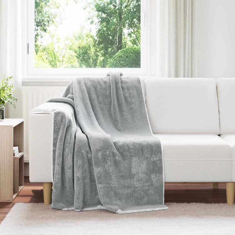 Vidaxl plaid grijs 130 x 150 cm 1 kg fleece